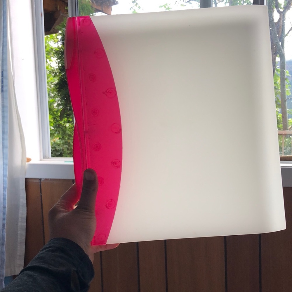 Cute pink and clear binder